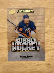 Mathew Barzal [Gold Spectrum] Hockey Cards 2022 Upper Deck Credentials Bubble Hockey Prices