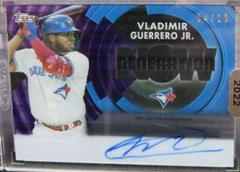 Vladimir Guerrero Jr. [Autograph] #GN-1 Baseball Cards 2022 Topps Generation Now Prices