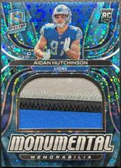 Aidan Hutchinson [Neon Blue] #MME-AHU Football Cards 2022 Panini Spectra Monumental Memorabilia Prices