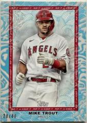 Mike Trout [Aqua] #27 Baseball Cards 2022 Topps Rip Prices