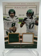 Aaron Rodgers / Garrett Wilson [Gold] #2 Football Cards 2023 Panini Immaculate Dual Jersey Prices