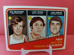 ABA Assist Leaders: Melchionni, Brown, Dampier #264 Basketball Cards 1972 Topps Prices
