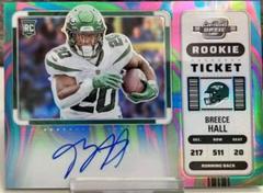 Breece Hall [SP Variation Rookie Ticket Autograph Neon Marble] #105 Football Cards 2022 Panini Contenders Optic Prices