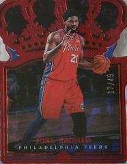 Joel Embiid [Crystal Red] #16 Basketball Cards 2021 Panini Crown Royale Prices