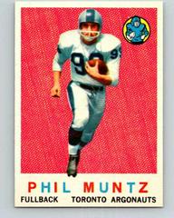 Phil Muntz #65 Football Cards 1959 Topps CFL Prices