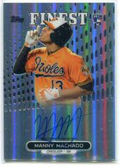 Manny Machado [Orange Refractor] Baseball Cards 2013 Finest Rookie Autographs Prices