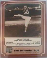 Ken Strong #21 Football Cards 1975 Fleer Hall of Fame Prices