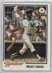 Mickey Rivers #20 Baseball Cards 1978 Burger King Yankees Prices