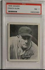 'Chuck' Klein Baseball Cards 1936 Goudey Prices