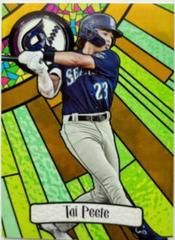 Tai Peete [Gold] Baseball Cards 2023 Bowman Draft Glass Prices