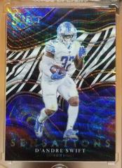 D'Andre Swift [Zebra] Football Cards 2021 Panini Select Sensations Prices