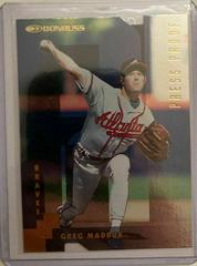 Greg Maddux [Gold] Baseball Cards 1997 Panini Donruss Press Proof Prices