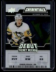 Samuel Poulin #DTA-PO Hockey Cards 2022 Upper Deck Credentials Acetate Debut Ticket Access Prices