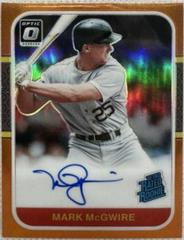 Mark McGwire [Orange] Baseball Cards 2021 Panini Donruss Optic Retro Rated Rookie Signatures Prices