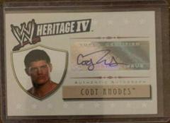 Cody Rhodes Wrestling Cards 2008 Topps Heritage IV WWE Autographs Prices