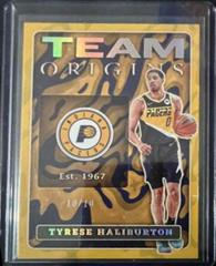 Tyrese Haliburton [Gold] #6 Basketball Cards 2022 Panini Origins Team Prices