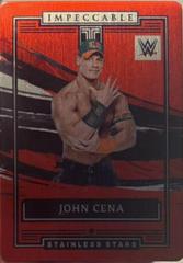 John Cena [Red] #18 Wrestling Cards 2022 Panini Impeccable WWE Stainless Stars Prices