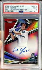 Cole Young [Red Lava] #B22-CY Baseball Cards 2022 Bowman's Best of Autographs Prices