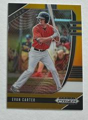 Evan Carter [Autograph Gold Prizm] #PDP50 Baseball Cards 2020 Panini Prizm Draft Picks Prices