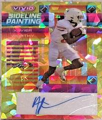 Xavier Worthy [Prismatic Yellow] #SP-XW1 Football Cards 2023 Leaf Vivid Autographs Sideline Painting Prices