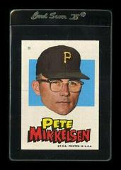 Pete Mikkelsen #15 Baseball Cards 1967 Topps Pirates Stickers Prices