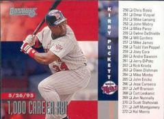 Kirby Puckett [Checklist] Baseball Cards 1996 Panini Donruss Prices