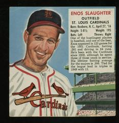 Enos Slaughter [Hand Cut Without Tab] Baseball Cards 1952 Red Man Tobacco Prices