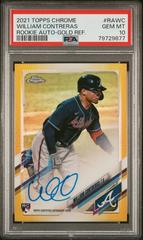 William Contreras [Gold Refractor] #RA-WC Baseball Cards 2021 Topps Chrome Rookie Autographs Prices