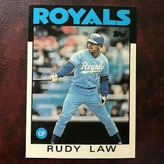 Rudy Law #62T Baseball Cards 1986 Topps Traded Tiffany Prices