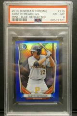 Austin Meadows [Blue Refractor] #315 Baseball Cards 2014 Bowman Chrome Mini Prices