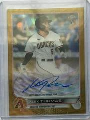 Alek Thomas [Gold Wave] #RA-AT Baseball Cards 2022 Topps Chrome Rookie Autographs Prices