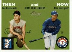 Home Run Leaders: Ted Kluszewski and Alex Rodriguez Baseball Cards 2003 Topps Heritage Then & Now Prices
