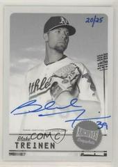 Blake Treinen [Autograph Black & White] #AS-BT Baseball Cards 2019 Topps Archives Snapshots Prices