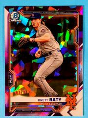 Brett Baty [Purple] #BDC-130 Baseball Cards 2021 Bowman Draft Sapphire Prices