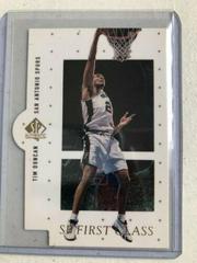 Tim Duncan Basketball Cards 1998 SP Authentic First Class Prices