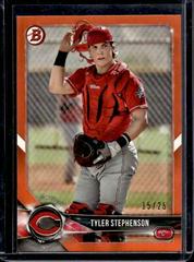 Tyler Stephenson [Orange] Baseball Cards 2018 Bowman Paper Prospects Prices