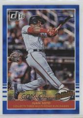 Juan Soto [Blue] Baseball Cards 2019 Panini Donruss Highlights Prices