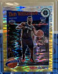 Zion Williamson [Gold Pulsar] #296 Basketball Cards 2019 Panini Hoops Premium Stock Prices