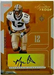 Marques Colston [Signature Proof Gold] Football Cards 2006 Playoff NFL Playoffs Prices
