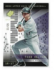 Todd Helton #2 Baseball Cards 2004 Spx Prices