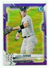 Aaron Judge [Purple Refractor] #25 Baseball Cards 2021 Bowman Chrome Prices