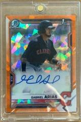 Gabriel Arias [Orange Refractor] #BSPA-GA Baseball Cards 2021 Bowman Sapphire Autographs Prices