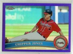 Chipper Jones [Purple Refractor] #2 Baseball Cards 2011 Topps Chrome Prices