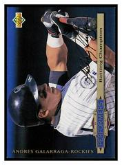 Andres Galarraga [Gold Signature] #312 Baseball Cards 1994 Collector's Choice Prices