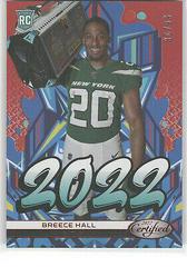 Breece Hall [Red] Football Cards 2022 Panini Certified 2022 Prices