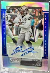 Josh Jacobs [Signature Artists Proof] #457 Football Cards 2019 Panini Chronicles Score Prices