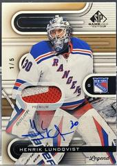 Henrik Lundqvist [Gold Autograph Premium Memorabilia] #139 Hockey Cards 2022 SP Game Used Prices