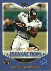 James Stewart #11 Football Cards 2000 Topps Prices