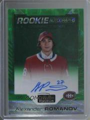 Alexander Romanov [Emerald Surge] #R-AR Hockey Cards 2020 O Pee Chee Platinum Rookie Autographs Prices