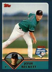 Josh Beckett Baseball Cards 2003 Topps Opening Day Prices